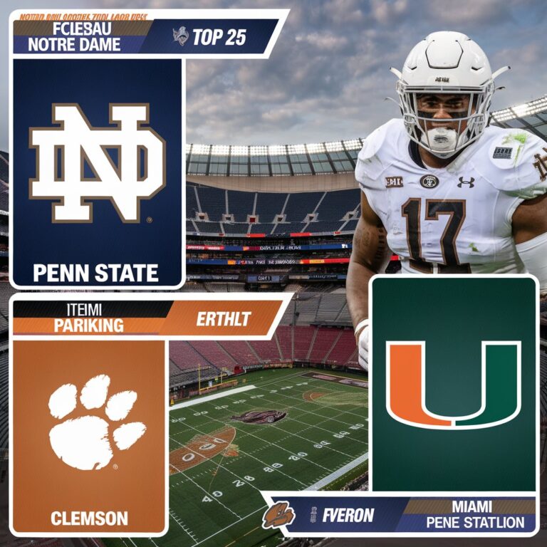 college football, top 25 rankings, Notre Dame football, Penn State Nittany Lions, Miami Hurricanes, Clemson Tigers, Oregon Ducks, football power rankings, NCAA football, college football teams, football polls, college football updates, team rankings, college football analysis, football season, NCAA rankings, college football news, football performance, football standings, college football scores, football matchups, playoff predictions, football conferences, football schedule, sports rankings, college football playoff, football highlights, team performance, football stats, college football top teams, football strategy, NCAA football predictions, football coaching, football recruiting, college football programs, game analysis, football injuries, team stats, college football history, football team rankings, NCAA football teams, football wins, college football powerhouses, football games, sports analysis, football contenders, football highlights, top college teams.