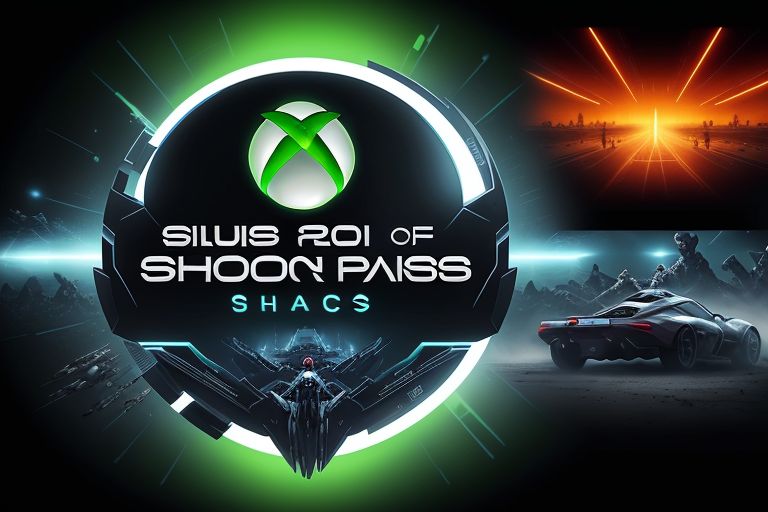 A dynamic collage featuring key visuals from "Requiem of Shadows," "Pulse Racer 2049," and "Silent Echoes," with each game’s title prominently displayed, set against a backdrop of the Xbox Game Pass logo. The collage should convey a sense of excitement and variety in the games offered.