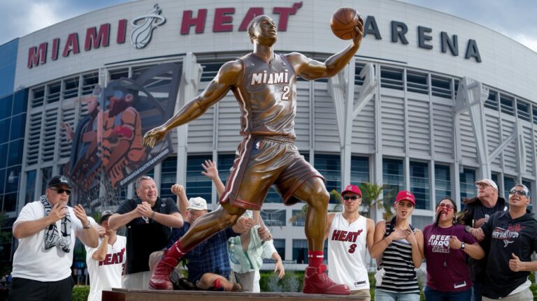 #DwyaneWadeStatue, #HeatFansReact, #NBAControversy, #MiamiHeat, #ArtFail, #BasketballLegend