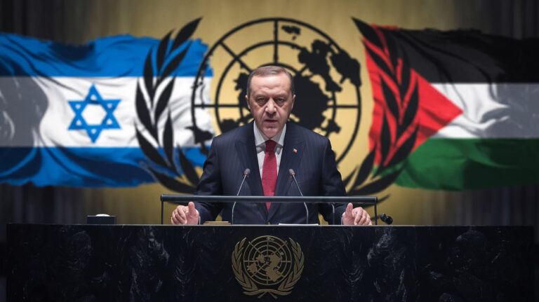 Erdogan UN force, Turkey Israel conflict, Erdogan call for action against Israel, UN General Assembly Erdogan, Israel Palestine UN, Middle East tensions, Erdogan Israel relations