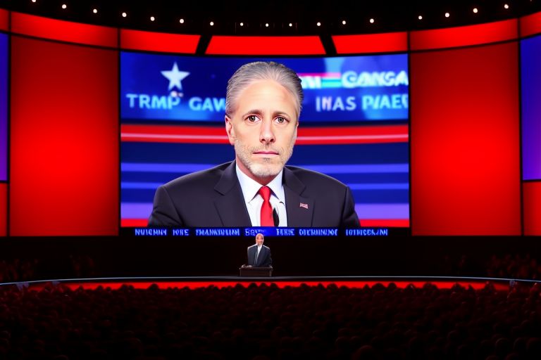 #JonStewart #TrumpRally #MSGChaos #PoliticalComedy #2024Election