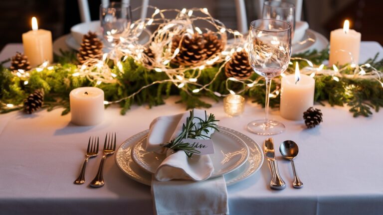 #ChristmasDecor #WinterWonderland #HolidayTable #FestiveDining #ChristmasDinner #WinterTableDecor #DIYChristmasDecor #HolidayVibes #SeasonalDecor #ChristmasMagic